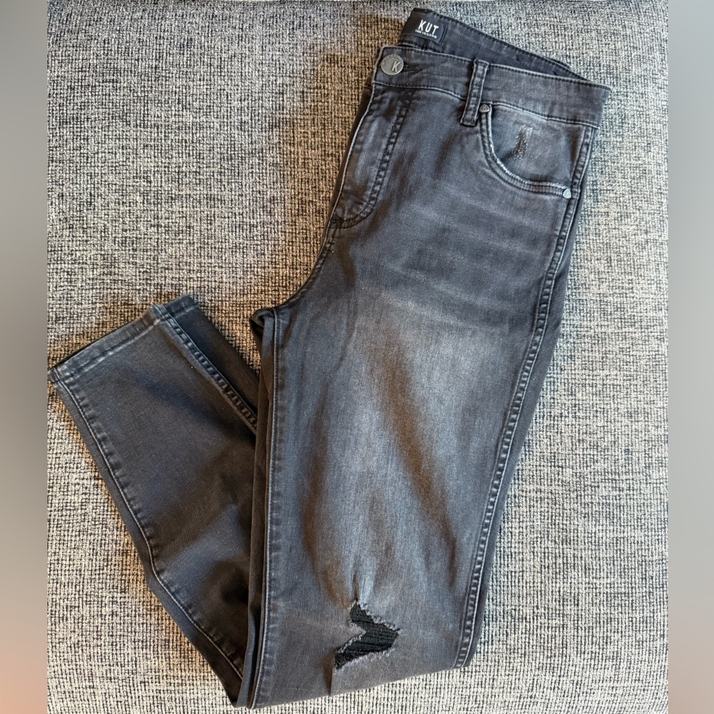 Kut Fab Ab Ankle Skinny Black Jeans
